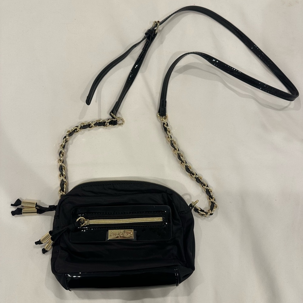 Lilly Pulitzer Liadan Black Chain Strap Crossbody